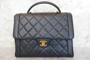 CHANEL/香奈儿 CF 手提包 荔枝皮 Navy/Gold hadware(藏蓝色/金色金属) 手提包 700010108