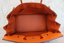 Load image into Gallery viewer, HERMES BIRKIN 35 Vibrato/Box carf leather Orange □H Engraving Hand bag 700110160
