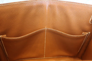 HERMES／エルメス ケリー28 クシュベル ゴールド 〇X刻印 ショルダーバッグ 700070231