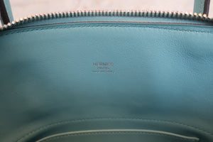 HERMES／エルメス ボリード27 ヴォースイフト ブルーアトール X刻印 ショルダーバッグ 700090107