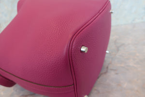 HERMES PICOTIN LOCK MM Clemence leather Tosca □P Engraving Hand bag 700100136