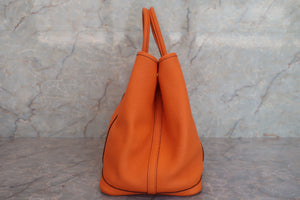 HERMES GARDEN PARTY PM Negonda leather Orange □R刻印 Tote bag 600080054