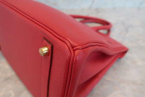 HERMES／エルメス バーキン30 クシュベル ルージュヴィフ □G刻印 ハンドバッグ 700080006