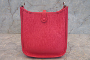 HERMES／エルメス エブリンTPM トリヨンクレマンス ローズエクストリーム D刻印 ショルダーバッグ 700050219