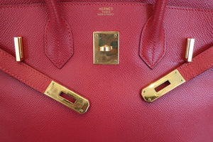 HERMES／エルメス バーキン30 クシュベル ルージュヴィフ □G刻印 ハンドバッグ 700080006
