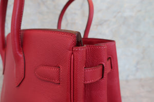 HERMES／エルメス バーキン30 クシュベル ルージュヴィフ □G刻印 ハンドバッグ 700080006