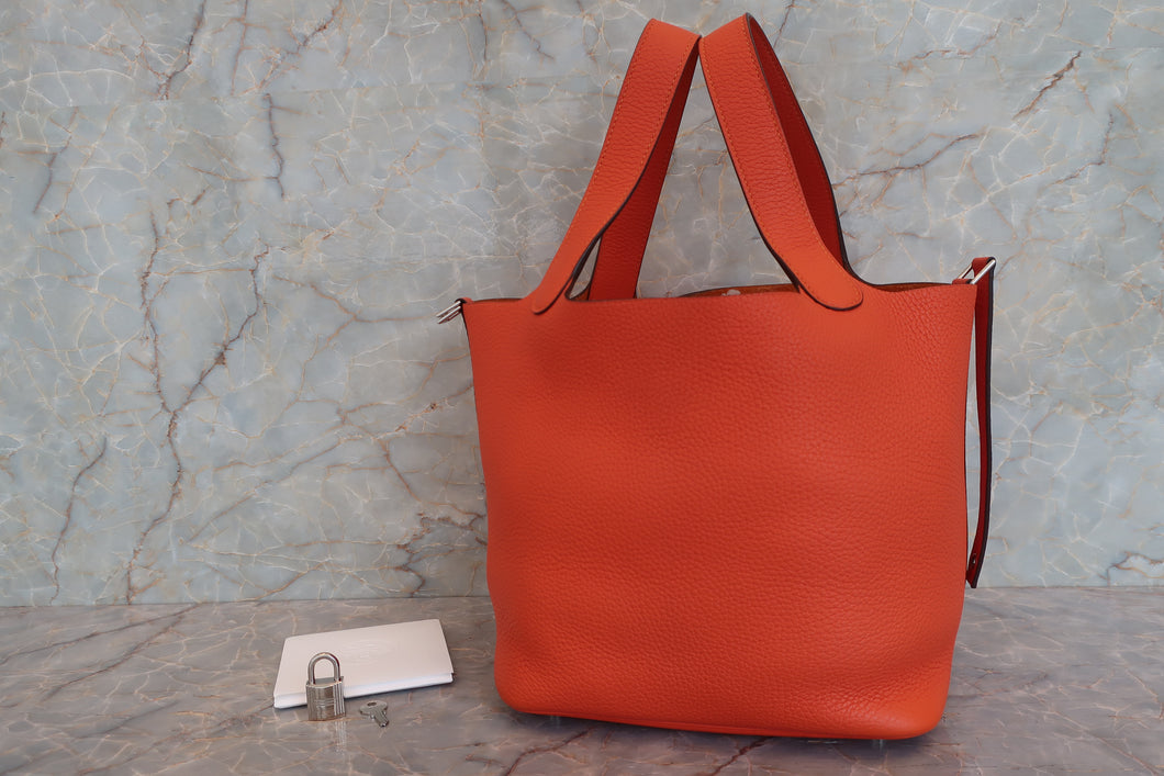 HERMES／エルメス ピコタンロックＭＭ トリヨンクレマンス フー Y刻印 ハンドバッグ 700090059