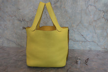 将图片加载到图库查看器，HERMES PICOTIN LOCK PM Clemence leather Lime Y刻印 Hand bag 800030178
