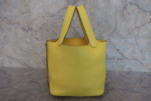 将图片加载到图库查看器，HERMES PICOTIN LOCK PM Clemence leather Lime Y刻印 Hand bag 800030178
