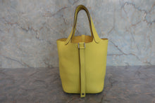 将图片加载到图库查看器，HERMES PICOTIN LOCK PM Clemence leather Lime Y刻印 Hand bag 800030178
