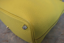 将图片加载到图库查看器，HERMES PICOTIN LOCK PM Clemence leather Lime Y刻印 Hand bag 800030178
