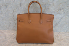 Load image into Gallery viewer, HERMES BIRKIN 35 Graine Couchevel leather Gold □B Engraving Hand bag 700020223
