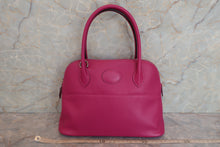 将图片加载到图库查看器，HERMES／BOLIDE 27 Swift leather Rose purple C刻印 Hand bag 600080069
