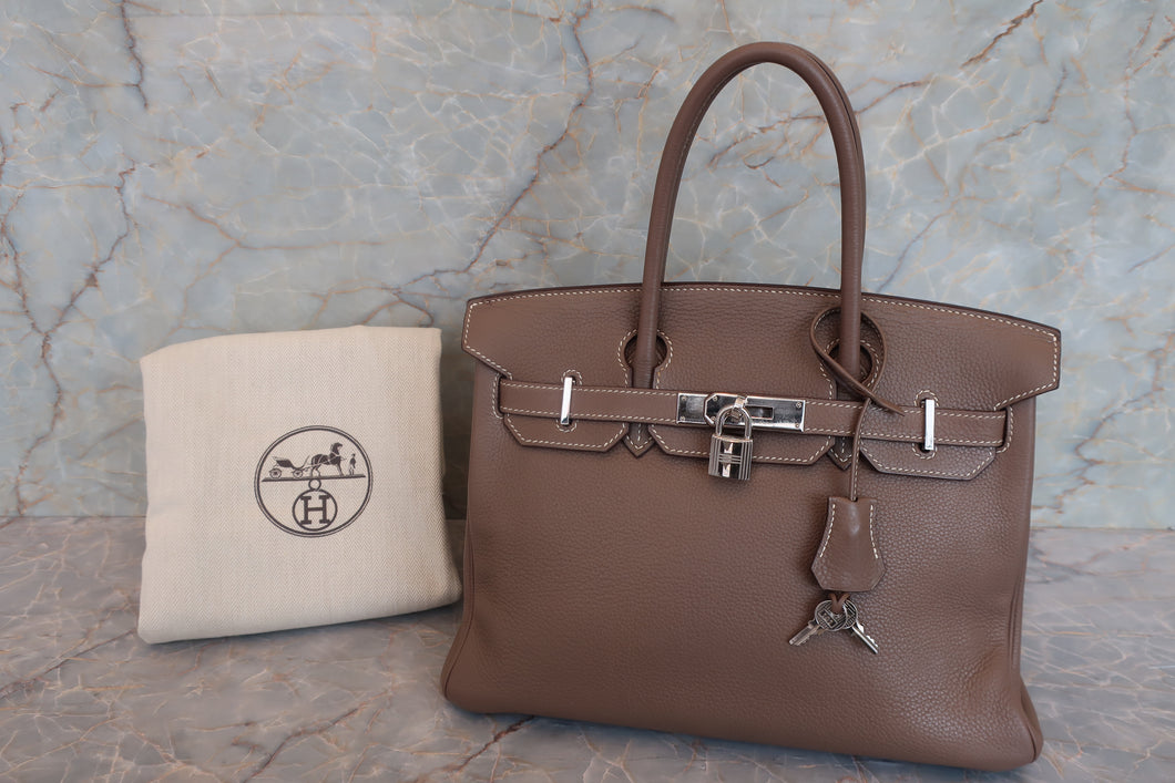 HERMES／エルメス バーキン30 トリヨンクレマンス エトゥープ □K刻印 ハンドバッグ 700030040