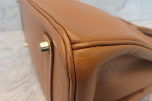 HERMES BIRKIN 35 Graine Couchevel leather Gold □B Engraving Hand bag 700020223