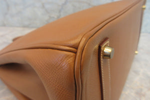 HERMES BIRKIN 35 Graine Couchevel leather Gold □B Engraving Hand bag 700020223