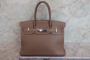 HERMES／エルメス バーキン30 トリヨンクレマンス エトゥープ □K刻印 ハンドバッグ 700030040