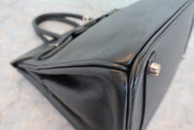 将图片加载到图库查看器，HERMES BIRKIN 30 Clemence leather Black □I刻印 Hand bag 800080067
