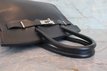 将图片加载到图库查看器，HERMES BIRKIN 30 Clemence leather Black □I刻印 Hand bag 800080067

