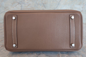 HERMES／エルメス バーキン30 トリヨンクレマンス エトゥープ □K刻印 ハンドバッグ 700030040