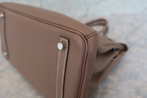 HERMES／エルメス バーキン30 トリヨンクレマンス エトゥープ □K刻印 ハンドバッグ 700030040