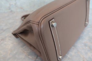 HERMES／エルメス バーキン30 トリヨンクレマンス エトゥープ □K刻印 ハンドバッグ 700030040