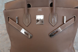 HERMES／エルメス バーキン30 トリヨンクレマンス エトゥープ □K刻印 ハンドバッグ 700030040