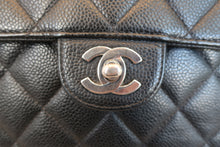 画像をギャラリービューアに読み込む, CHANEL/シャネル 中マトラッセシングルフラップチェーンショルダーバッグ キャビアスキン ブラック/シルバー金具 ショルダーバッグ 800020048
