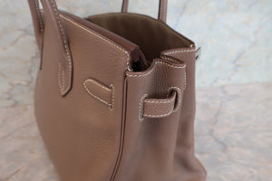 HERMES／エルメス バーキン30 トリヨンクレマンス エトゥープ □K刻印 ハンドバッグ 700030040