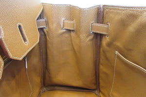 HERMES BIRKIN 35 Graine Couchevel leather Gold □B Engraving Hand bag 700020223