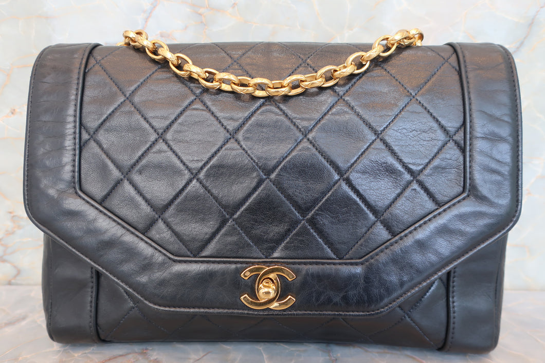 CHANEL/シャネル マトラッセチェーンショルダーバッグ ラムスキン ネイビー/ゴールド金具 ショルダーバッグ 700100114