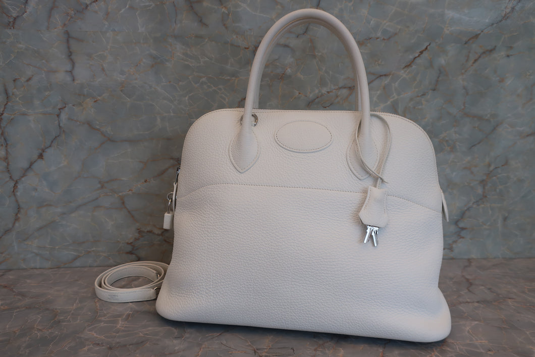 HERMES／エルメス ボリード35 トリヨンクレマンス ホワイト □I刻印 ショルダーバッグ 700070207