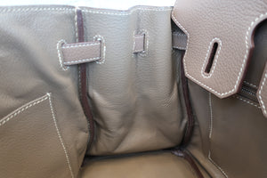 HERMES／エルメス バーキン30 トリヨンクレマンス エトゥープ □K刻印 ハンドバッグ 700030040