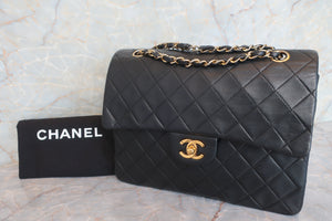 CHANEL/シャネル マトラッセWフラップWチェーンショルダーバッグ ラムスキン ブラック/ゴールド金具 ショルダーバッグ 600090141