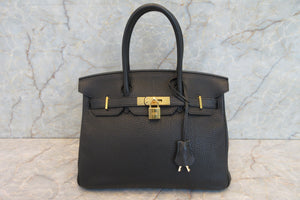 HERMES BIRKIN 30 Togo leather Black □P Engraving Hand bag 700060013