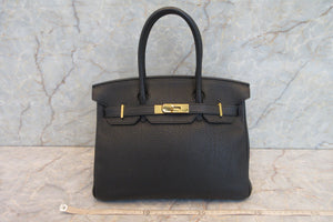 HERMES BIRKIN 30 Togo leather Black □P Engraving Hand bag 700060013