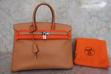画像をギャラリービューアに読み込む, HERMES／エルメス バーキン35 ヴァッシュリエージュ ナチュラル □J刻印 ハンドバッグ 800020155
