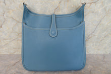 将图片加载到图库查看器，HERMES  EVELYNE 2PM Clemence leather Blue jean □J刻印 Shoulder bag 700010196
