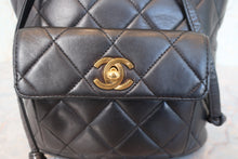 Load image into Gallery viewer, CHANEL Matelasse Chain back pack Lambskin Black/Gold hadware Back pack 700110178
