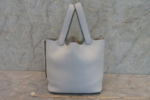 Load image into Gallery viewer, HERMES PICOTIN LOCK MM Clemence leather Blue pale Y Engraving Hand bag 700060032
