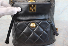 Load image into Gallery viewer, CHANEL Matelasse Chain back pack Lambskin Black/Gold hadware Back pack 700110178

