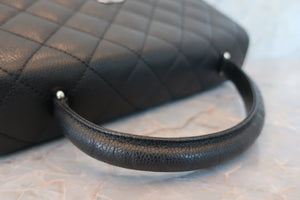 CHANEL Matelasse trapezoid hand bag Caviar skin Black/Silver hadware Hand bag 600050183