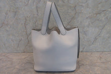 Load image into Gallery viewer, HERMES PICOTIN LOCK MM Clemence leather Blue pale Y Engraving Hand bag 700060032
