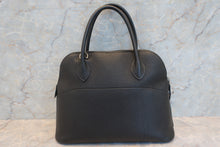 将图片加载到图库查看器，HERMES／BOLIDE 31 Togo leather Black □E刻印 Hand bag 600100080
