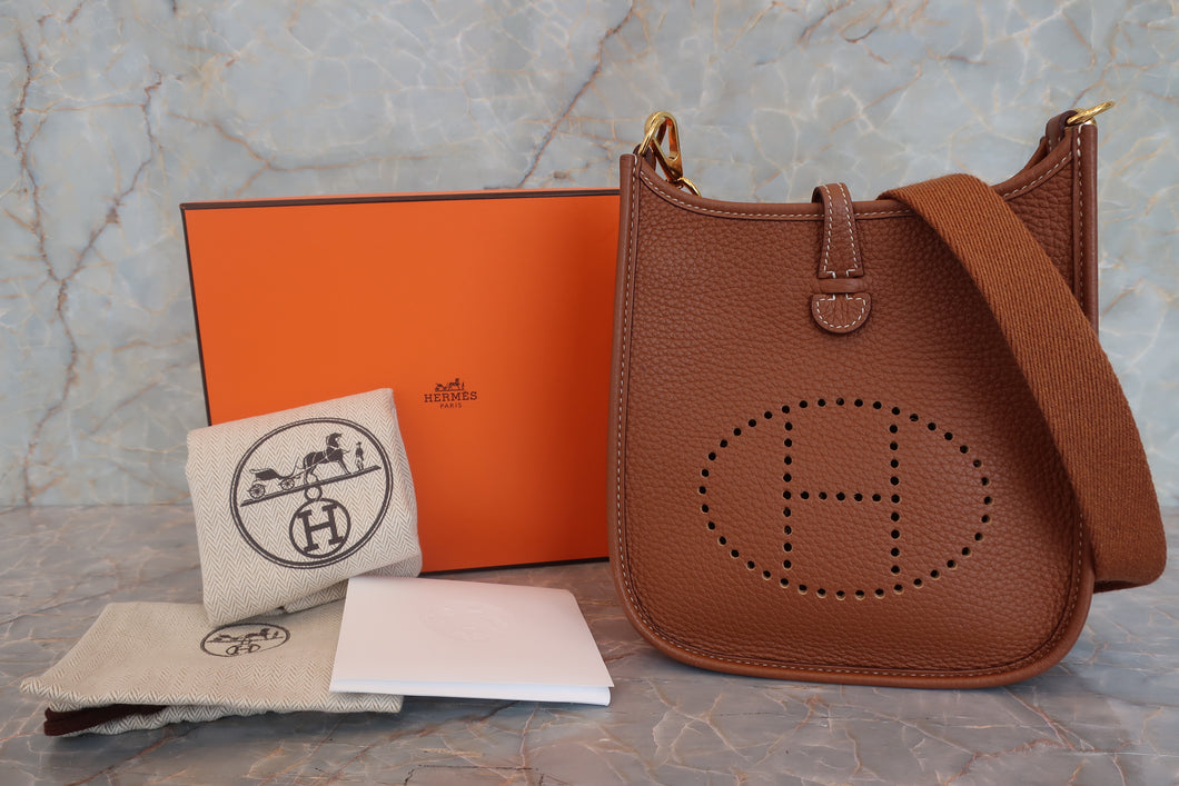 HERMES／エルメス エブリンTPM トリヨンクレマンス ゴールド B刻印 ショルダーバッグ 700050187