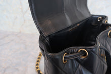 Load image into Gallery viewer, CHANEL Matelasse Chain back pack Lambskin Black/Gold hadware Back pack 700110178
