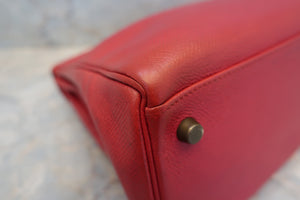HERMES／エルメス ケリー32 クシュベル ルージュヴィフ ショルダーバッグ 600120307