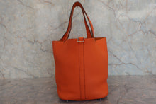 將圖片載入圖庫檢視器 HERMES／エルメス ピコタンロックＭＭ トリヨンクレマンス オレンジ □O刻印 ハンドバッグ 800020102
