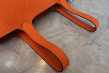 將圖片載入圖庫檢視器 HERMES／エルメス ピコタンロックＭＭ トリヨンクレマンス オレンジ □O刻印 ハンドバッグ 800020102
