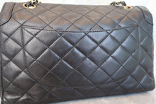 画像をギャラリービューアに読み込む, CHANEL/シャネル パリ限定マトラッセダブルフラップチェーンショルダーバッグ ラムスキン ブラック/ゴールド金具 ショルダーバッグ 700100119
